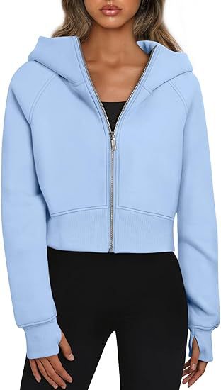 LANA™ – Cropped Zip Hoodie