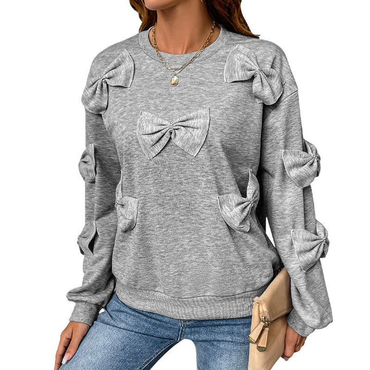 Lunara™ - Bow Patchwork Sweatshirt