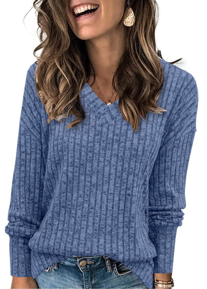 WISH™ – Ribbed Brushed Knit Top