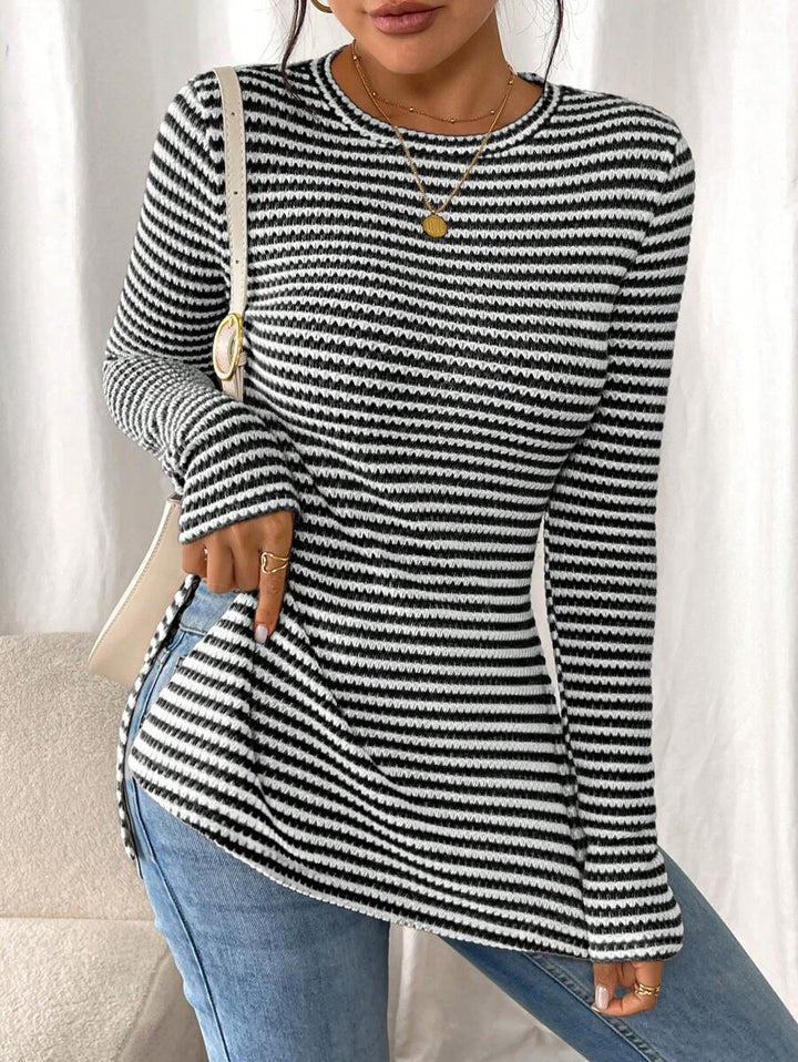 MARIBEL™ – Striped Longline Knit Top