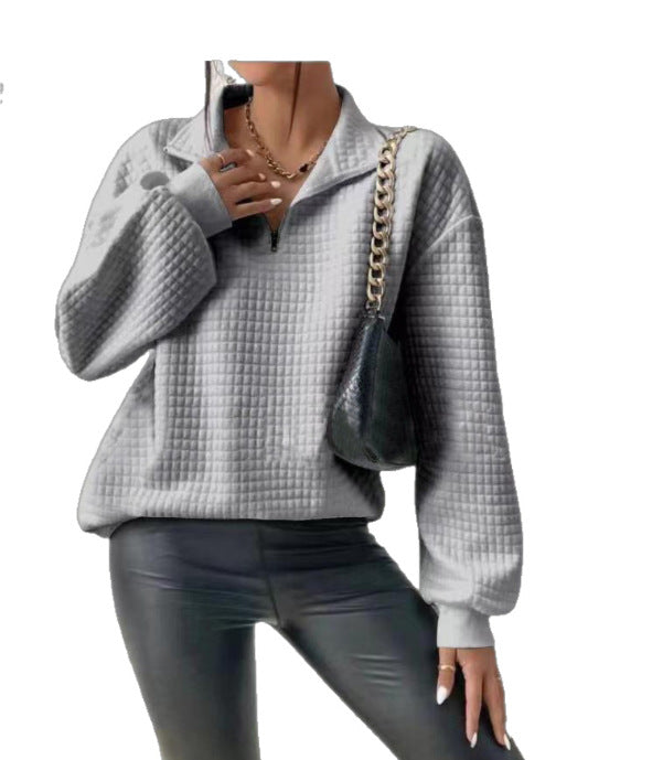 CAELI™ – Zip-Up Collar Sweatshirt