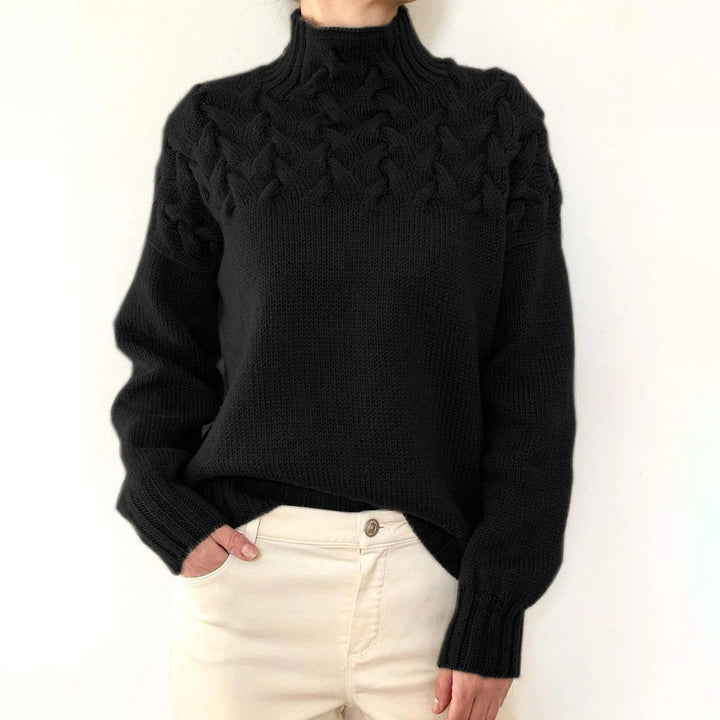 ALINA™ – High Neck Long Sleeve Sweater