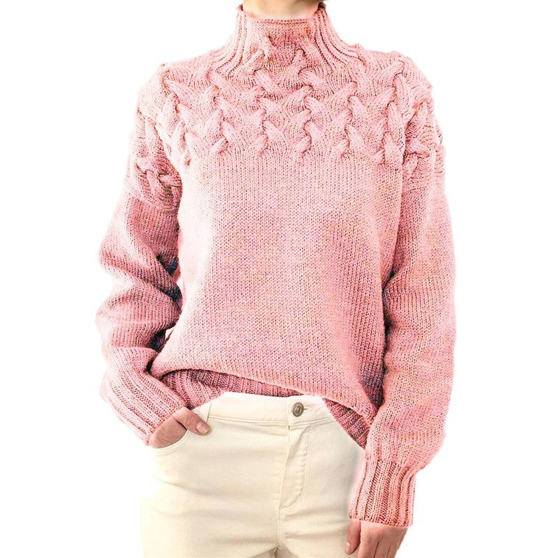 ALINA™ – High Neck Long Sleeve Sweater