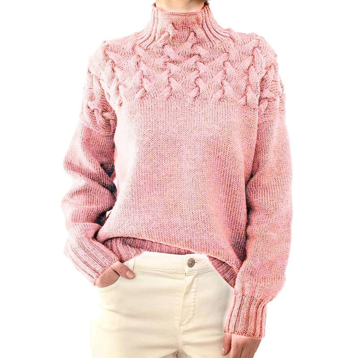 ALINA™ – High Neck Long Sleeve Sweater