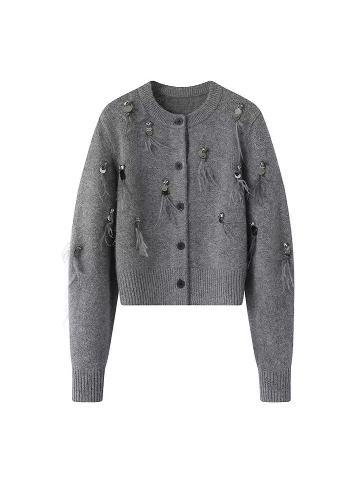 MAELLE™ – SEQUIN SHORT CARDIGAN