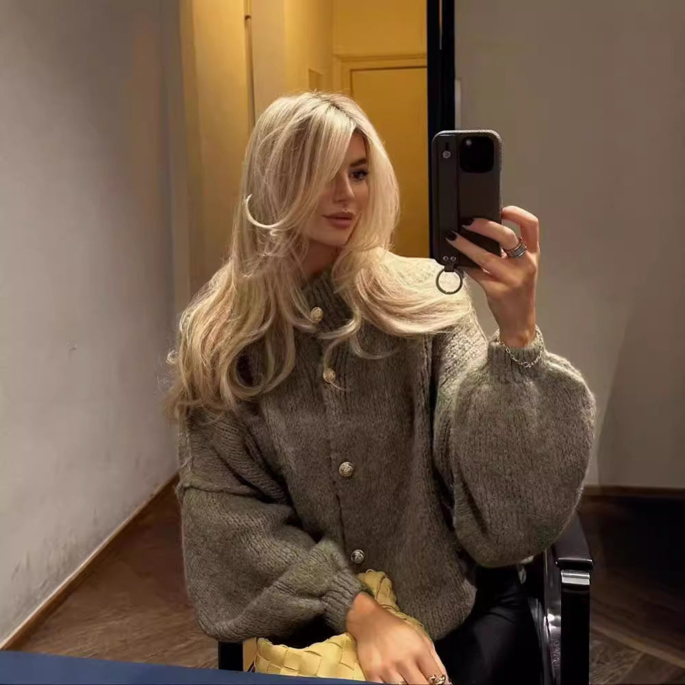 GANI™ – Classic Botton-Up Long Sleeve Cardigan