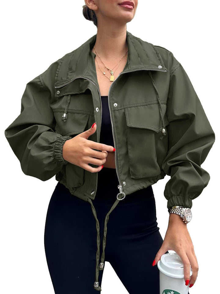 AGAPITA™ – Lightweight Zip-Up Cropped Jacket