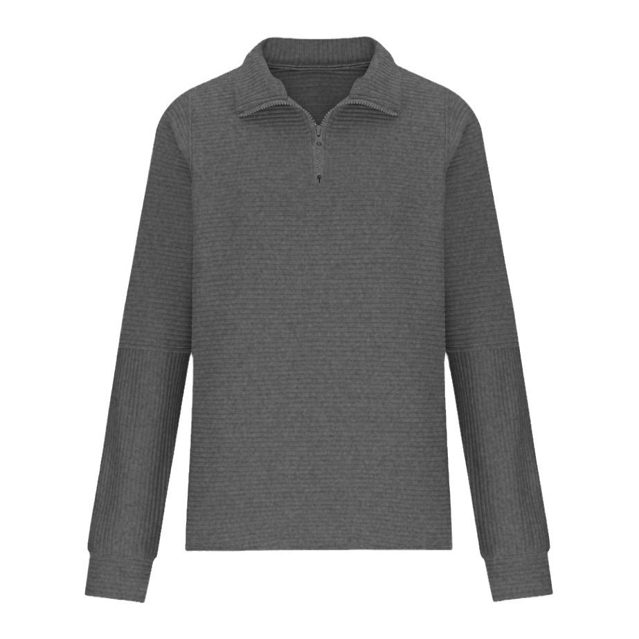 RAVEN™  – Textured Zip Collar Jumper
