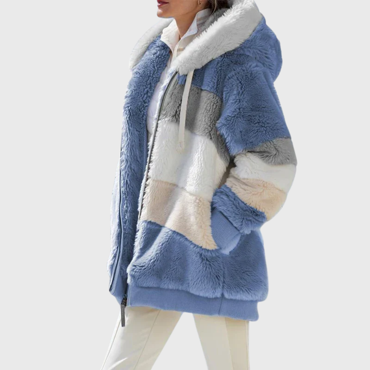 EVANGELINE™ – Longline Plush Hooded Coat
