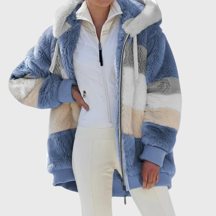 EVANGELINE™ – Longline Plush Hooded Coat