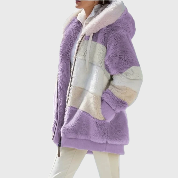 EVANGELINE™ – Longline Plush Hooded Coat