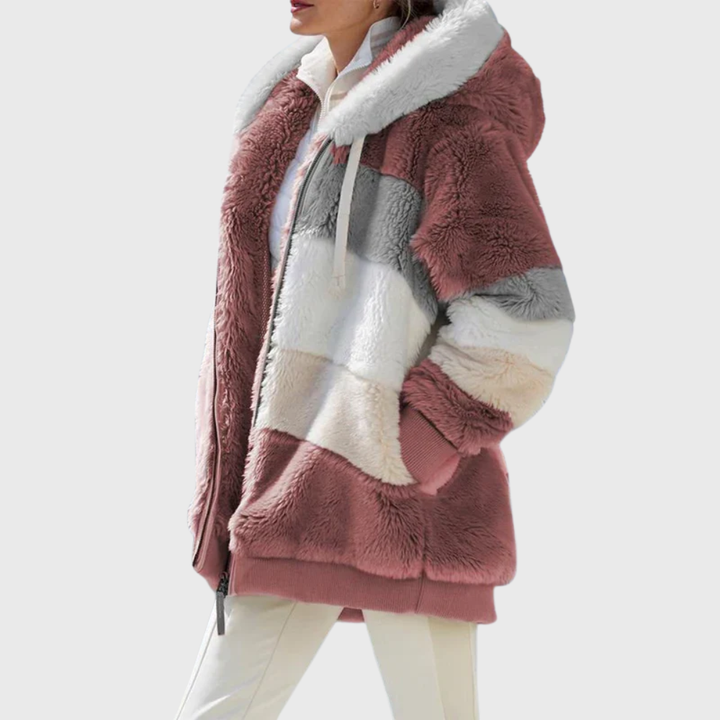 EVANGELINE™ – Longline Plush Hooded Coat