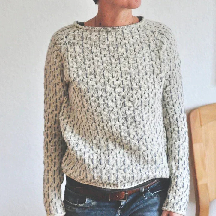 ELINOR™ – Textured Crew-Neck Knit Jumper