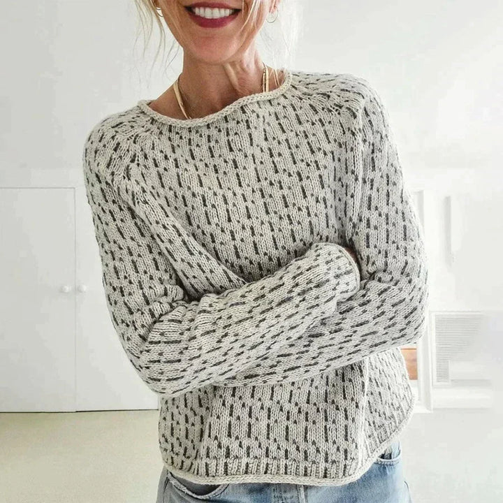 ELINOR™ – Textured Crew-Neck Knit Jumper