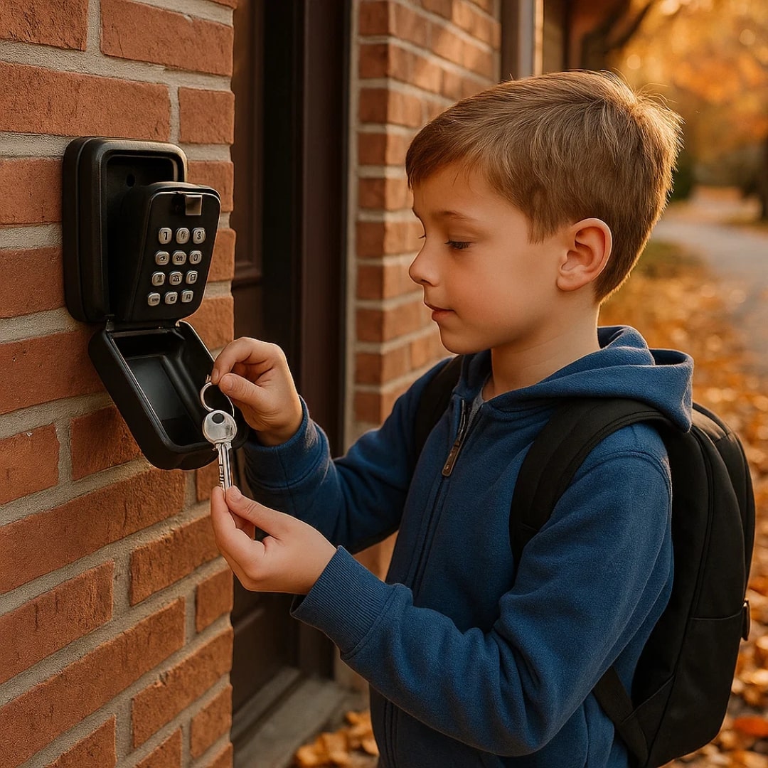 Key safe used beside a front door