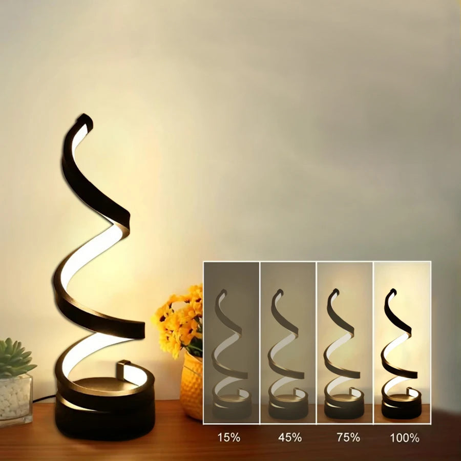 Spiral LED Table Lamp