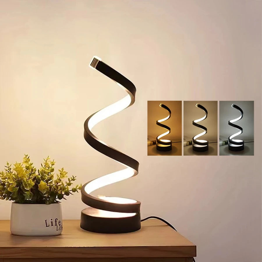 Spiral LED Table Lamp