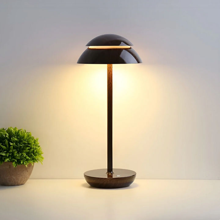 Cordless Mushroom Table Lamp - Brown