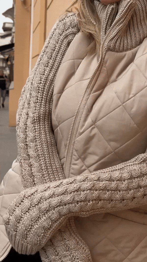 ELENI™ – Quilted Knit-Trim Jacket