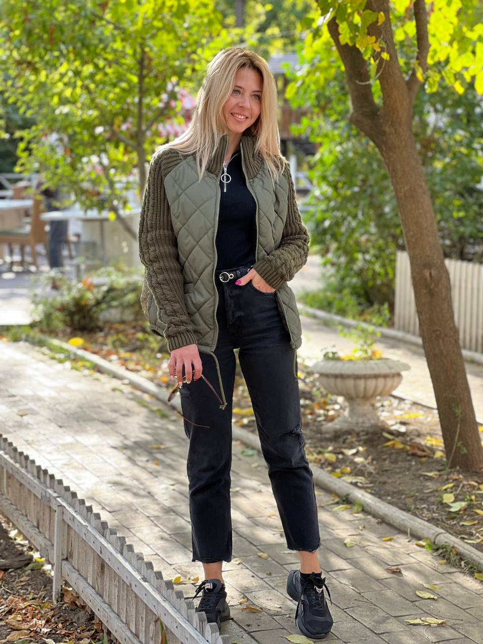 ELENI™ – Quilted Knit-Trim Jacket