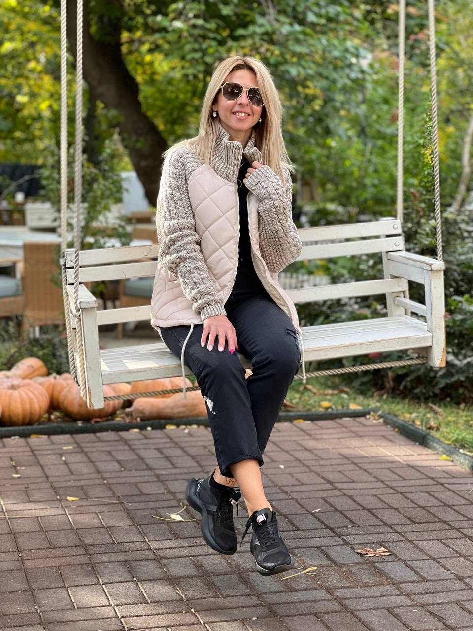 ELENI™ – Quilted Knit-Trim Jacket