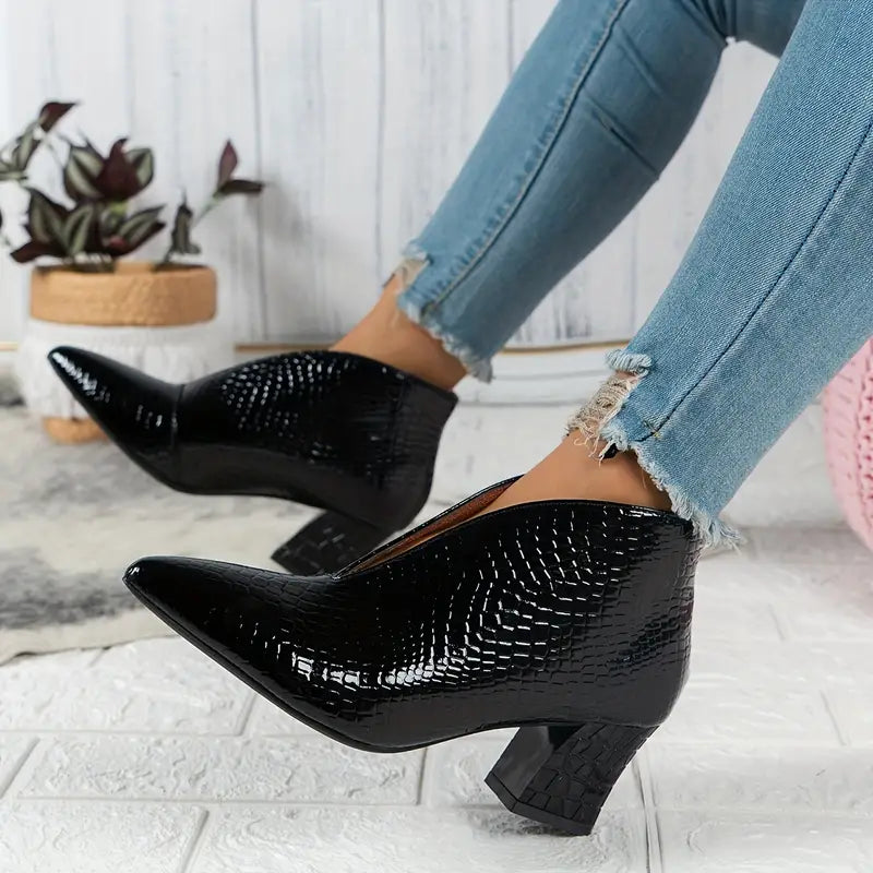 Isabella™ | Curved Ankle Boots