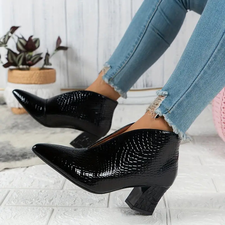 Isabella™ | Curved Ankle Boots