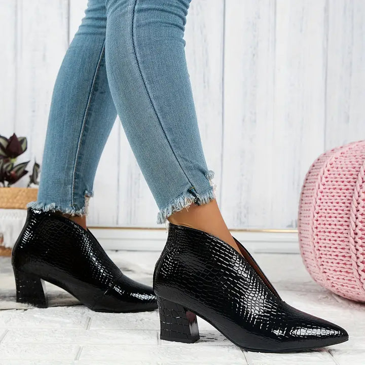 Isabella™ | Curved Ankle Boots