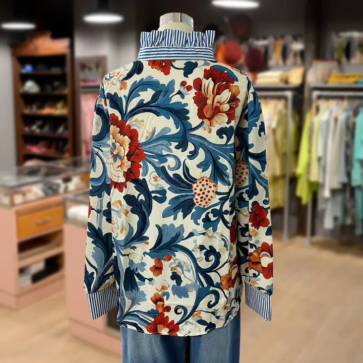 MARLOWE™ – Baroque Floral Blouse