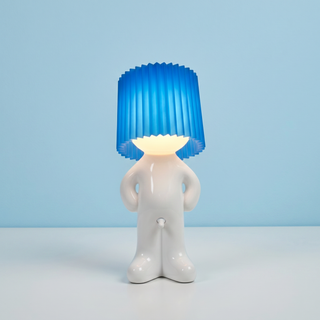 Figure Table Lamp | Decorative Character Lamp with Coloured Shade