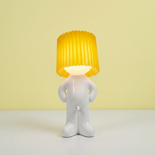 Figure Table Lamp | Decorative Character Lamp with Coloured Shade