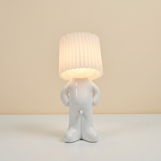 Figure Table Lamp | Decorative Character Lamp with Coloured Shade