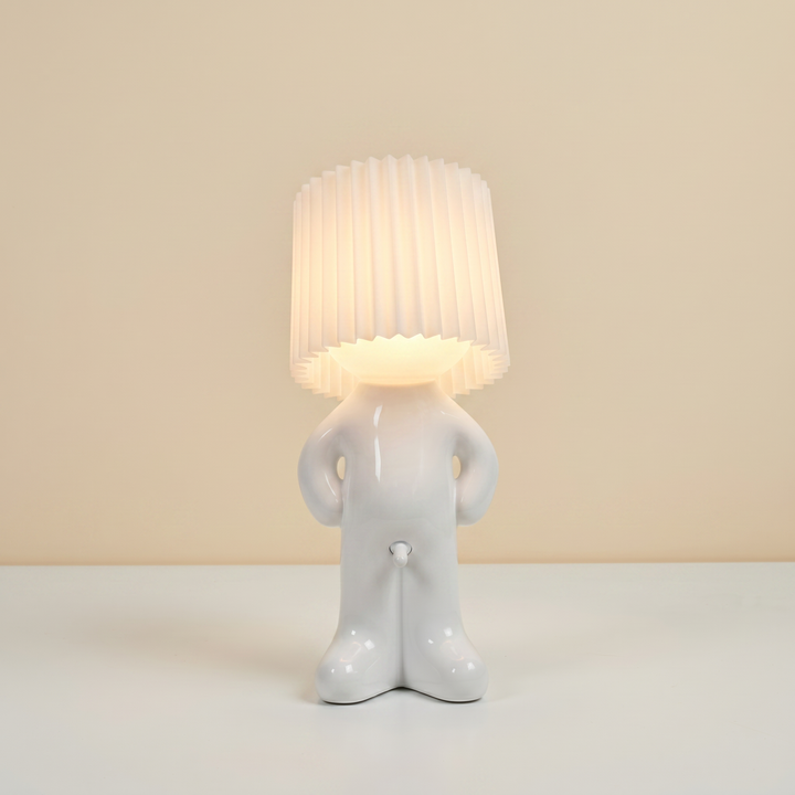 Figure Table Lamp | Decorative Character Lamp with Coloured Shade