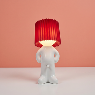 Figure Table Lamp | Decorative Character Lamp with Coloured Shade