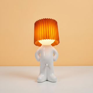 Figure Table Lamp | Decorative Character Lamp with Coloured Shade