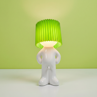Figure Table Lamp | Decorative Character Lamp with Coloured Shade