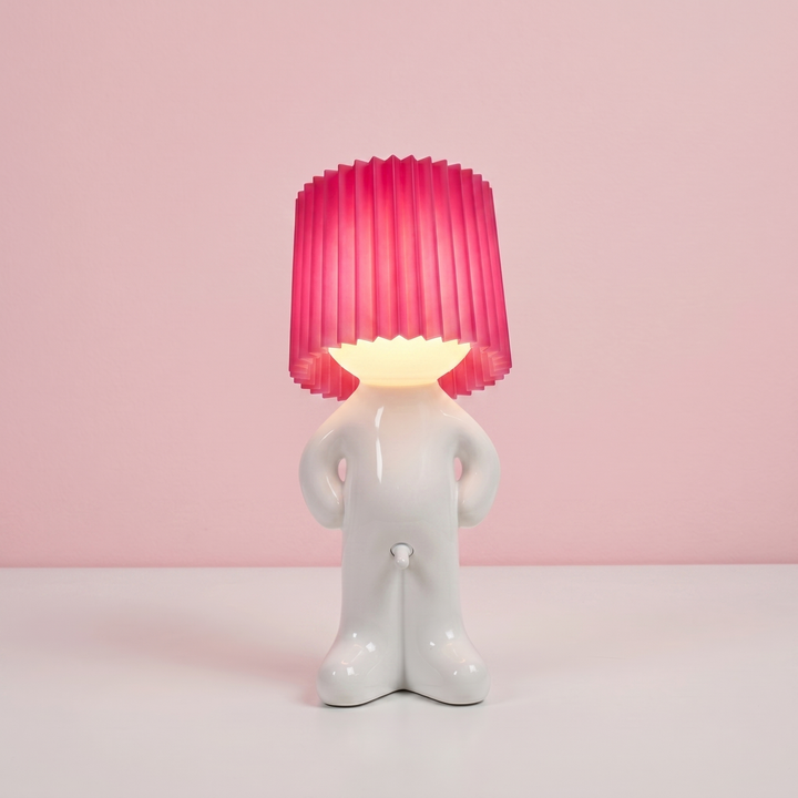 Figure Table Lamp | Decorative Character Lamp with Coloured Shade