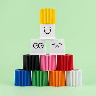 Figure Table Lamp | Decorative Character Lamp with Coloured Shade
