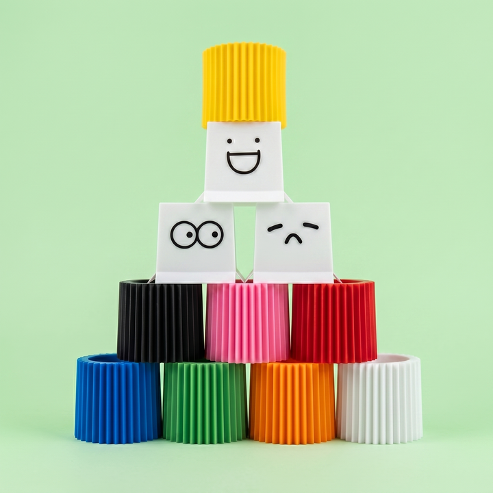 Figure Table Lamp | Decorative Character Lamp with Coloured Shade