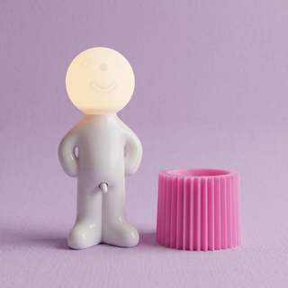 Figure Table Lamp | Decorative Character Lamp with Coloured Shade