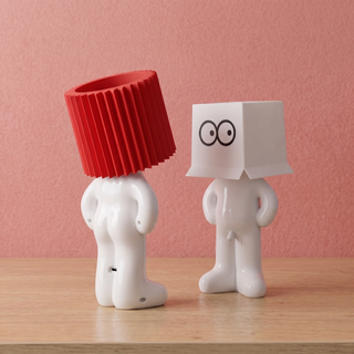 Figure Table Lamp | Decorative Character Lamp with Coloured Shade