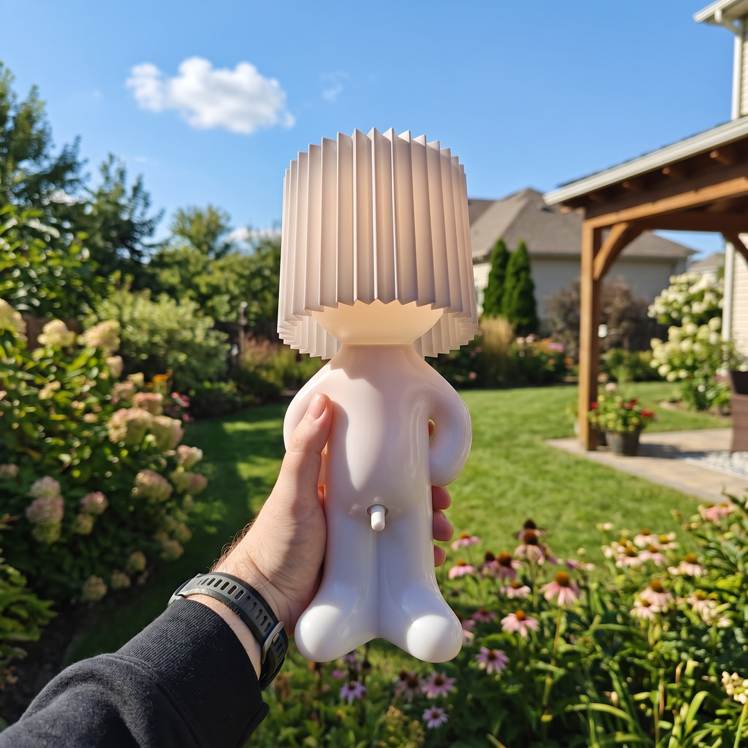 Figure Table Lamp | Decorative Character Lamp with Coloured Shade