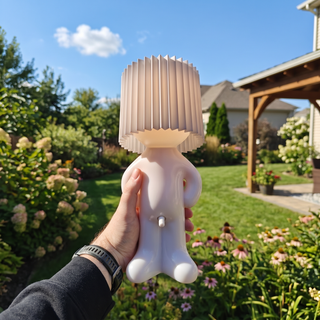 Figure Table Lamp | Decorative Character Lamp with Coloured Shade